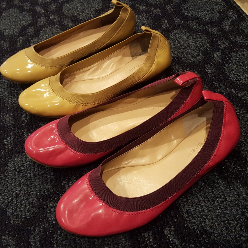 Banana Republic Patent Leather Cushion Flats 8.5